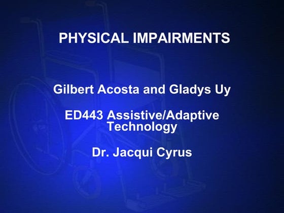 Physical disabilities | PPTX
