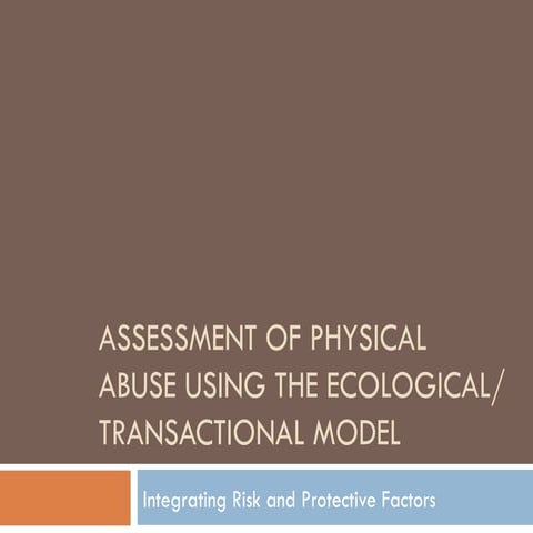 Theories of Child Physical Abuse