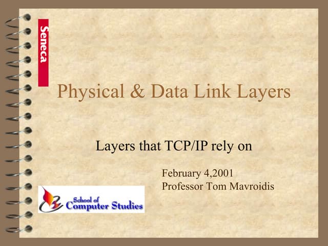 Presentation of computer network on data link layer