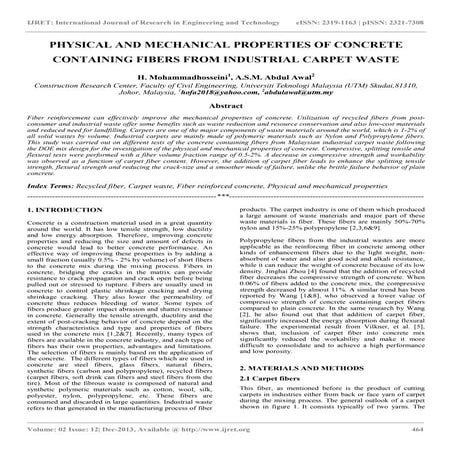 Physical and mechanical properties of concrete | PDF