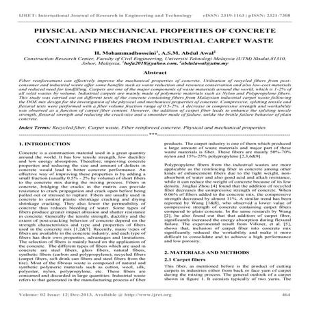 Performance of Polypropylene Fibre Reinforced Concrete | PDF