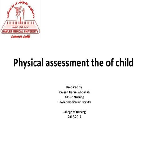 Physical assessment the of   child