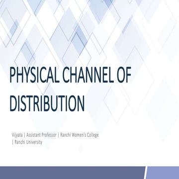 Physical Channel of Distribution