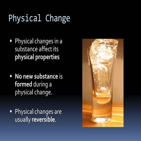 Physical & chemical change