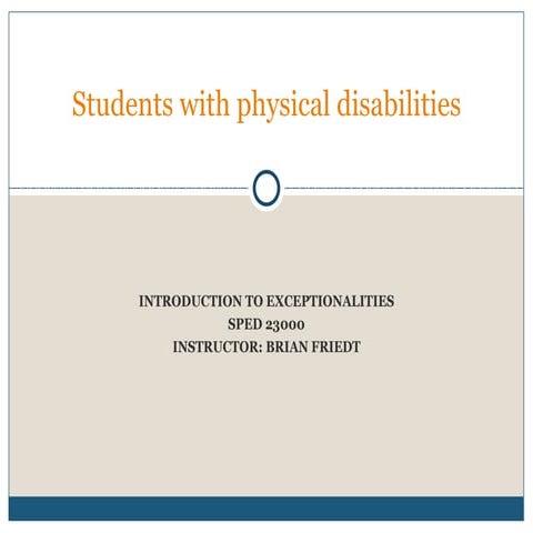 Physical disabilities sped 5 23000