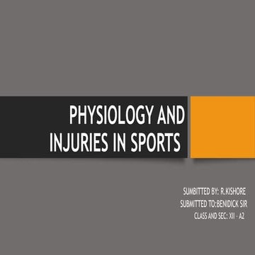 This is about physical education project in physiology and sports activities