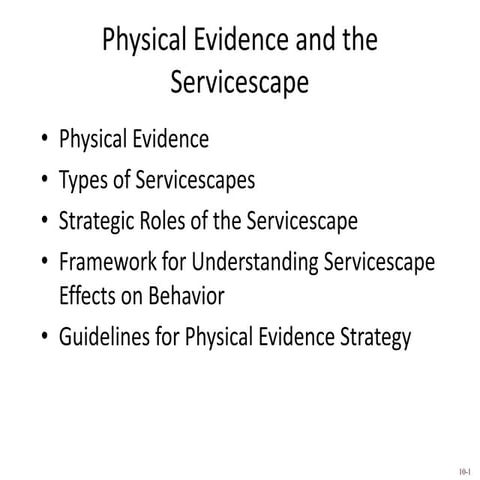 physical evidence and servicescape.ppt