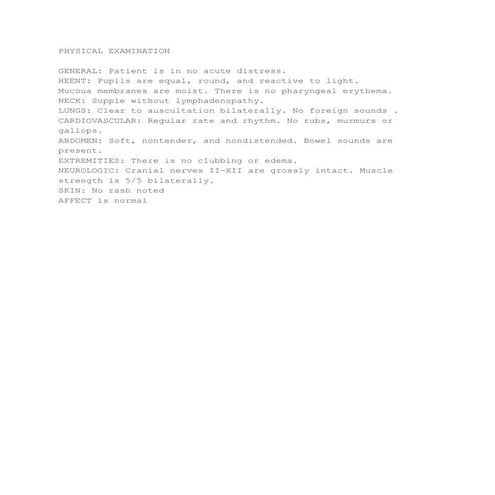 Physical examination