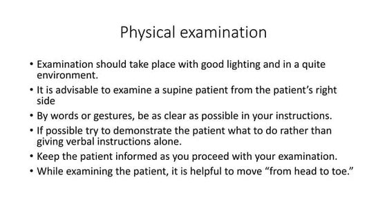 Physical examination thorax and lungs | PPTX
