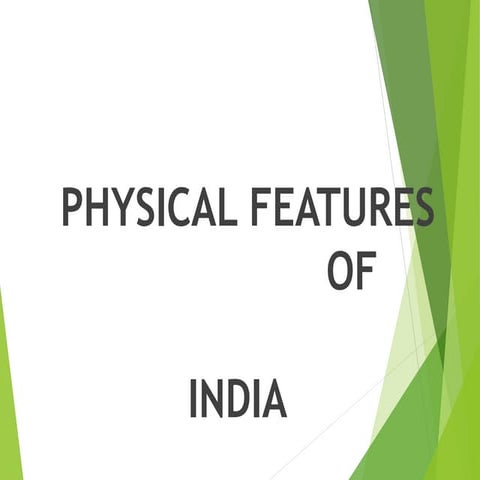 Physical features  of india