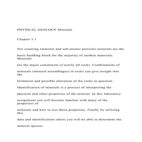PHYSICAL GEOLOGY Minerals Chapter 3 1  Not count.docx