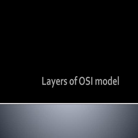 Physical layer of OSI model