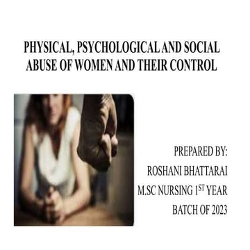Intimate partner and sexual violence against women | PPTX
