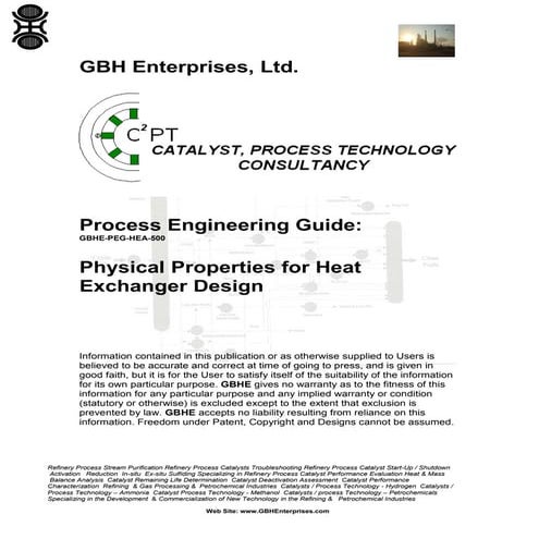 Physical Properties for Heat Exchanger Design