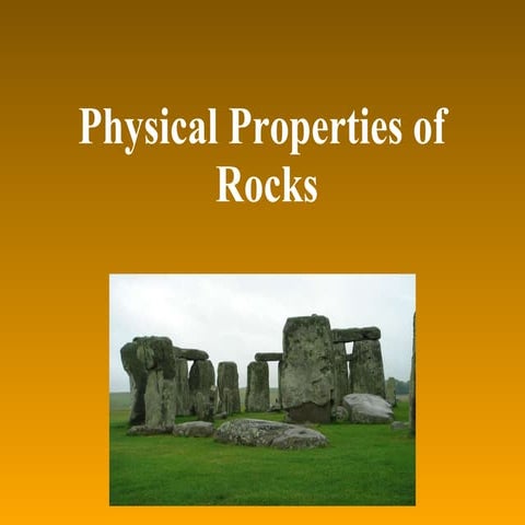 Physical Properties Of Rocks