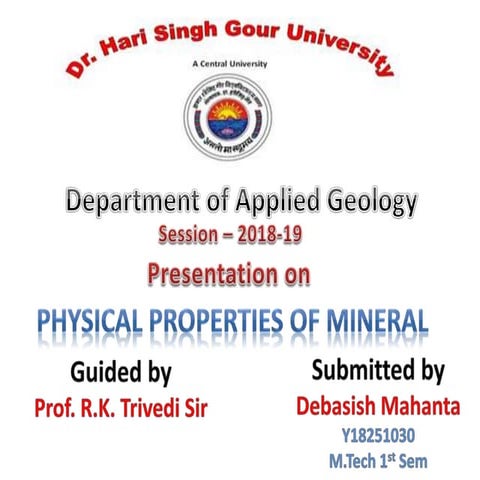 Physical prop of minerals