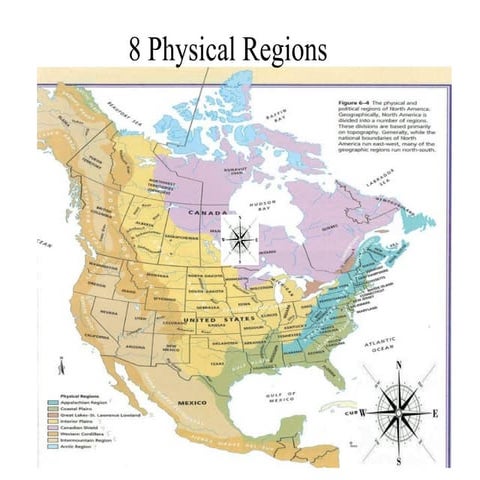 The 8 physical regions of north america | PPTX