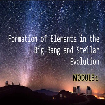 Formation of Elements in the Big Bang and Stellar Evolution