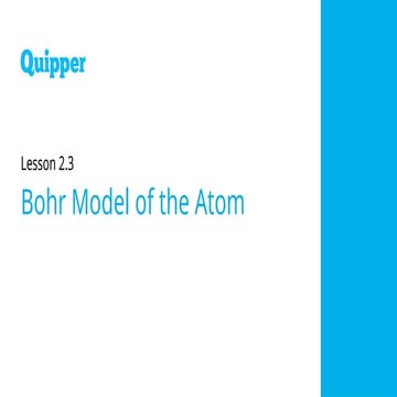 Physical Science SHS 2.3 Bohr Model of the Atom.pptx