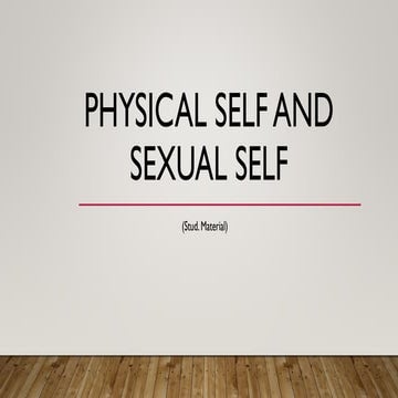 physical and sexual self, a study material | PDF