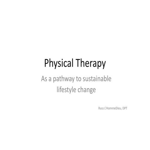 Picture of Physical therapy for sustainable lifestyle change | PPSX