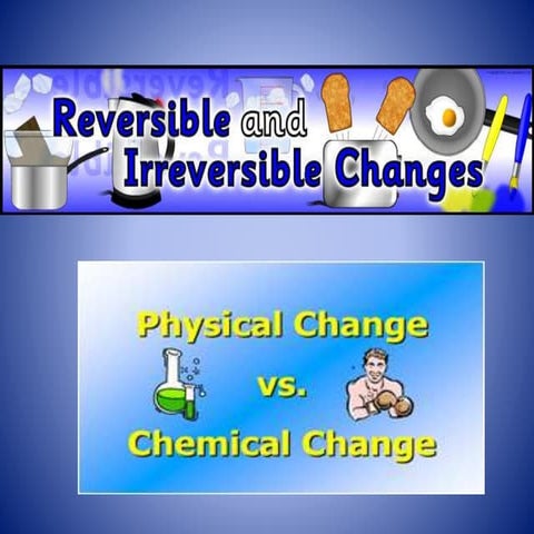 Physical verus chemical changes (reversible and irreversible changes