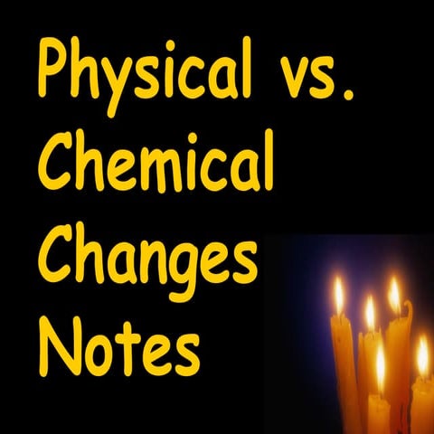 Physical vs chemical changes notes
