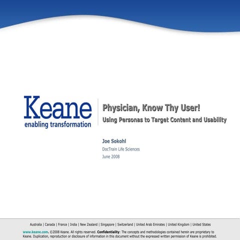 [Case Study] Physician, Know Thy User: Using Personas to Target Content and U...