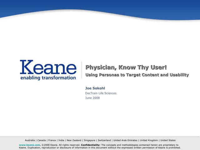 [Case Study] Physician, Know Thy User: Using Personas to Target Content and U...