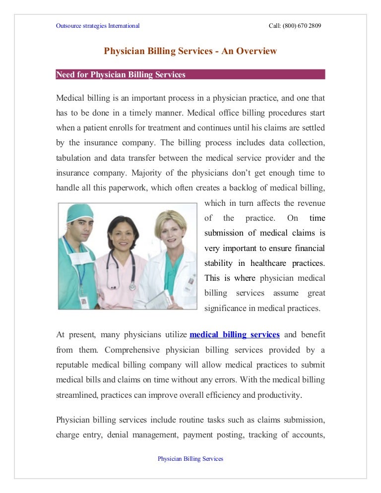 Physician billing services an overview