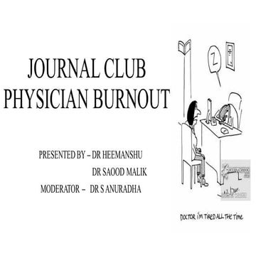 Physician burnout