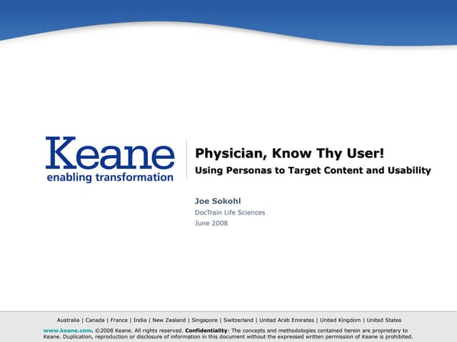 Physician Know Thy Customers