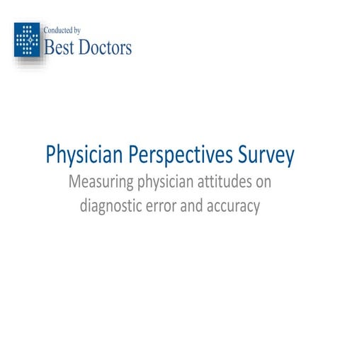 Diagnostic Errors in Medicine: Physician Perspectives Survey