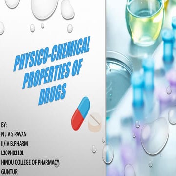 Physico chemical properties of drugs-converted
