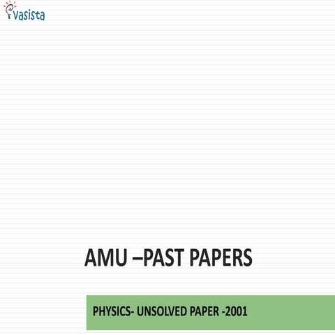 AMU - Physics  - 2001