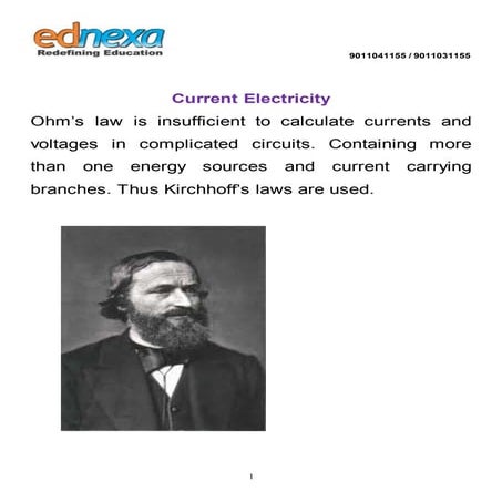 Physics - Current Electricity Notes for JEE Main 2015
