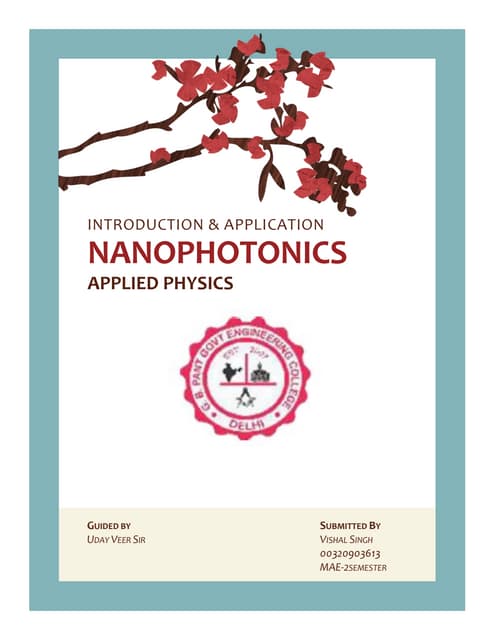 Physics nanophotonics