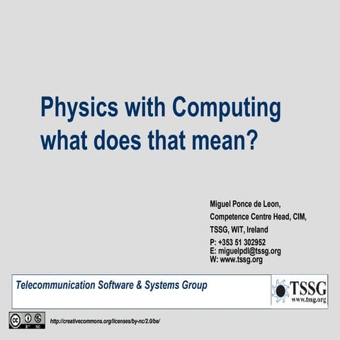 Physics with Computing what does that mean?