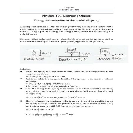 Physics 101 learning objects. | PDF