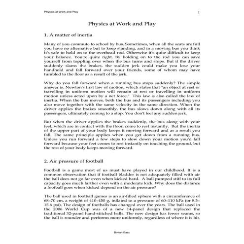 Physics at work and play[1] bimanbasu