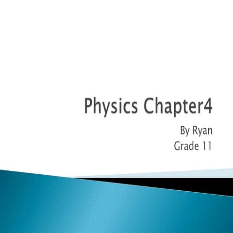Physics Chapter 4 work, energy, and power By:Ryan, Grade 11