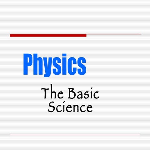 Physics introduction