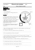 Physics lab worksheet reflection