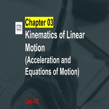 Acceleration and Equations of Motion(1st)