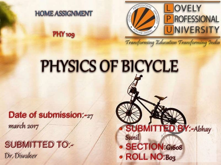 Physics of bicycle