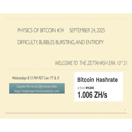 Physics of Bitcoin#34 - 24 Sept 2025 - with Giovanni and Stephen
