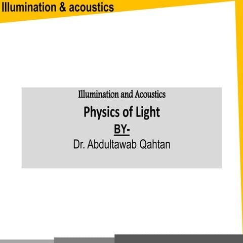 Physics of light 