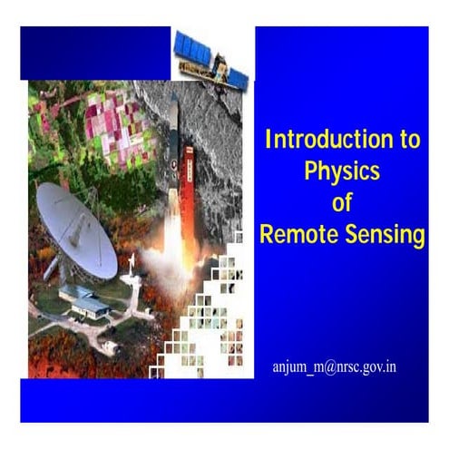 Physics  of remote sensing  