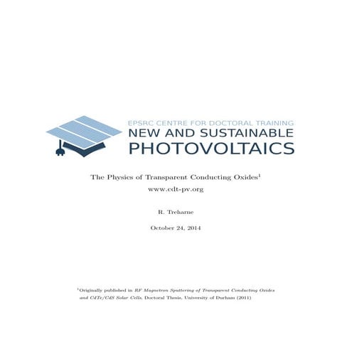 The Physics of Transparent Conducting Oxides