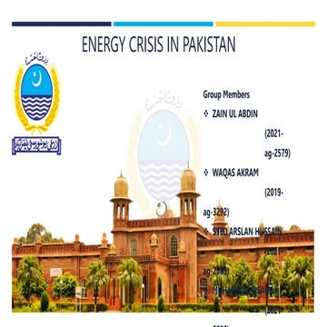 Energy crisis in Pakistan | PPT